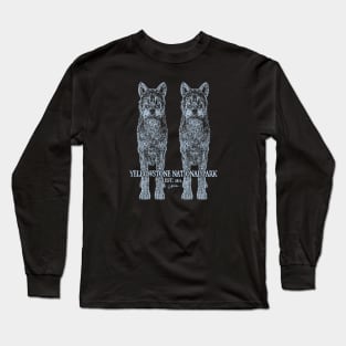 Yellowstone National Park, Creepy Twin Wolves Long Sleeve T-Shirt